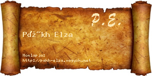 Pákh Elza névjegykártya
